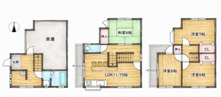 4LDK house in Neyagawa, Osaka - Photo 1