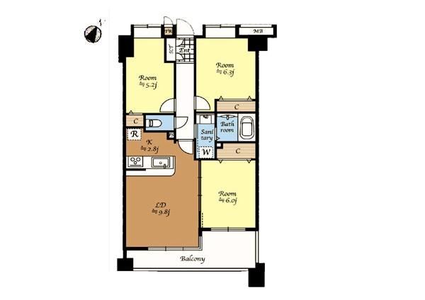 3LDK apartment in Yamato, Kanagawa - Photo 1