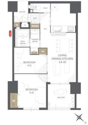 2LDK apartment in Urasoe, Okinawa - Photo 1