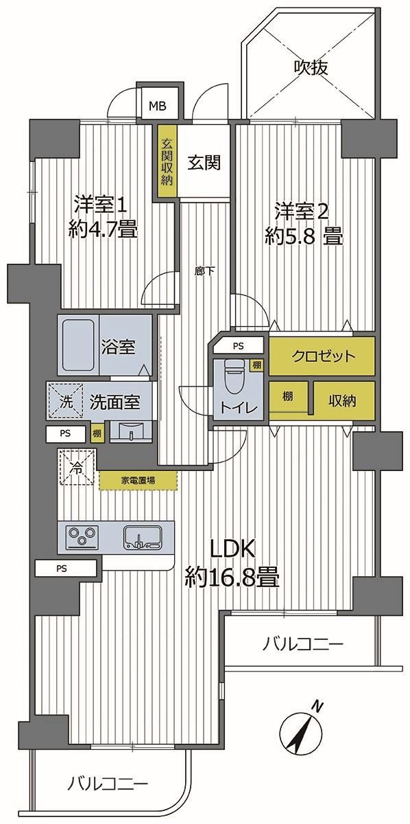 2LDK apartment in Kamigyo Ward, Kyoto - Photo 1