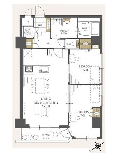 2LDK apartment in Ichikawa, Chiba - Photo 1