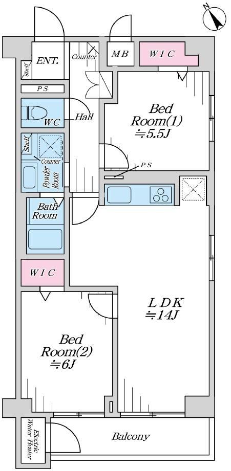 2LDK apartment in Kanagawa Ward, Yokohama, Kanagawa - Photo 1