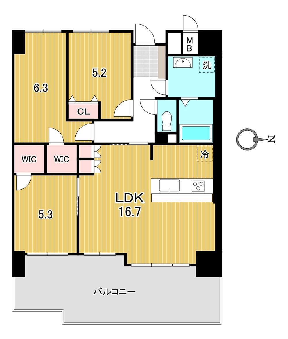 3LDK apartment in Kita Ward, Okayama - Photo 1