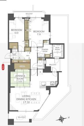 3LDK apartment in Atsubetsu Ward, Sapporo, Hokkaido - Photo 1