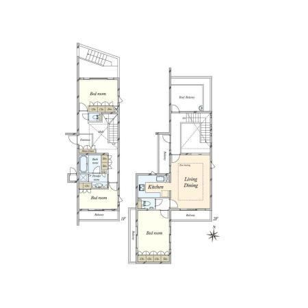 3LDK apartment in Shinjuku Ward, Tokyo - Photo 1