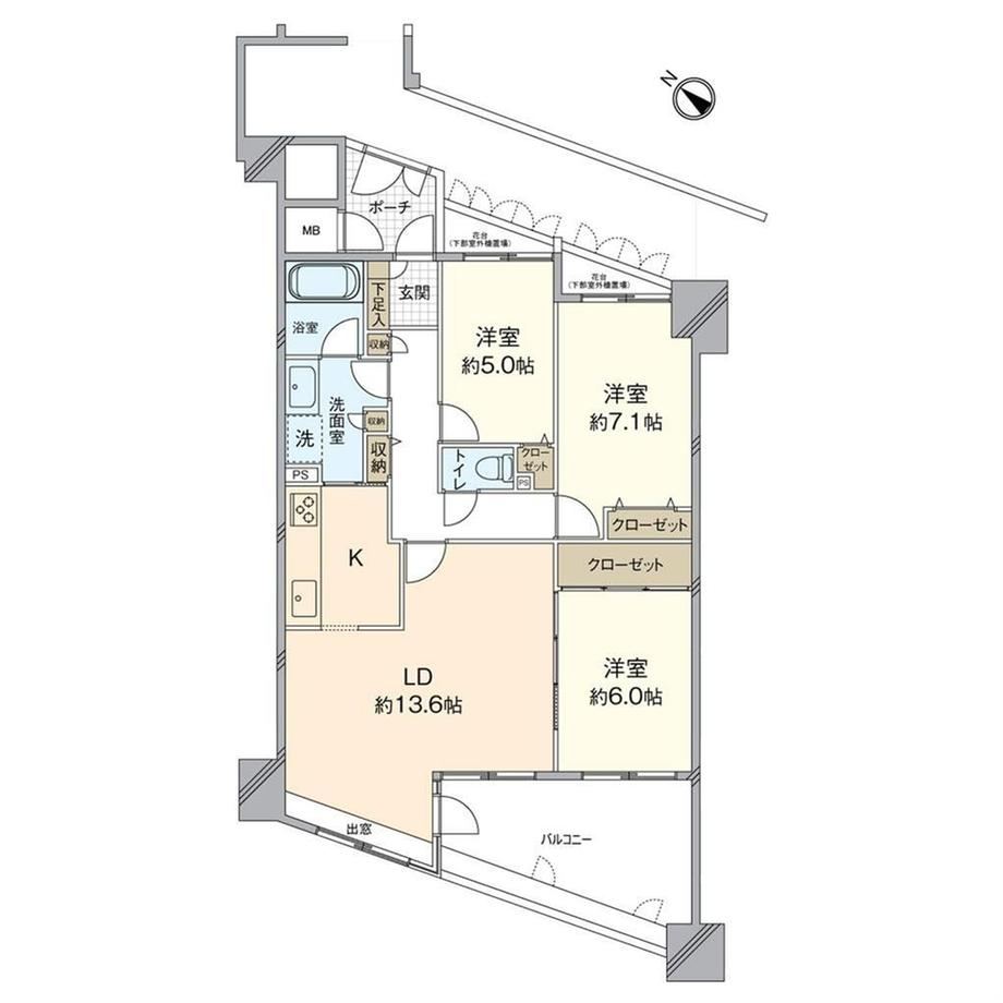 3LDK apartment in Yahatanishi Ward, Kitakyushu, Fukuoka - Photo 1