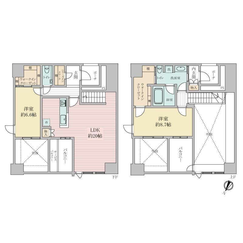 2LDK apartment in Nishi Ward, Osaka - Photo 1