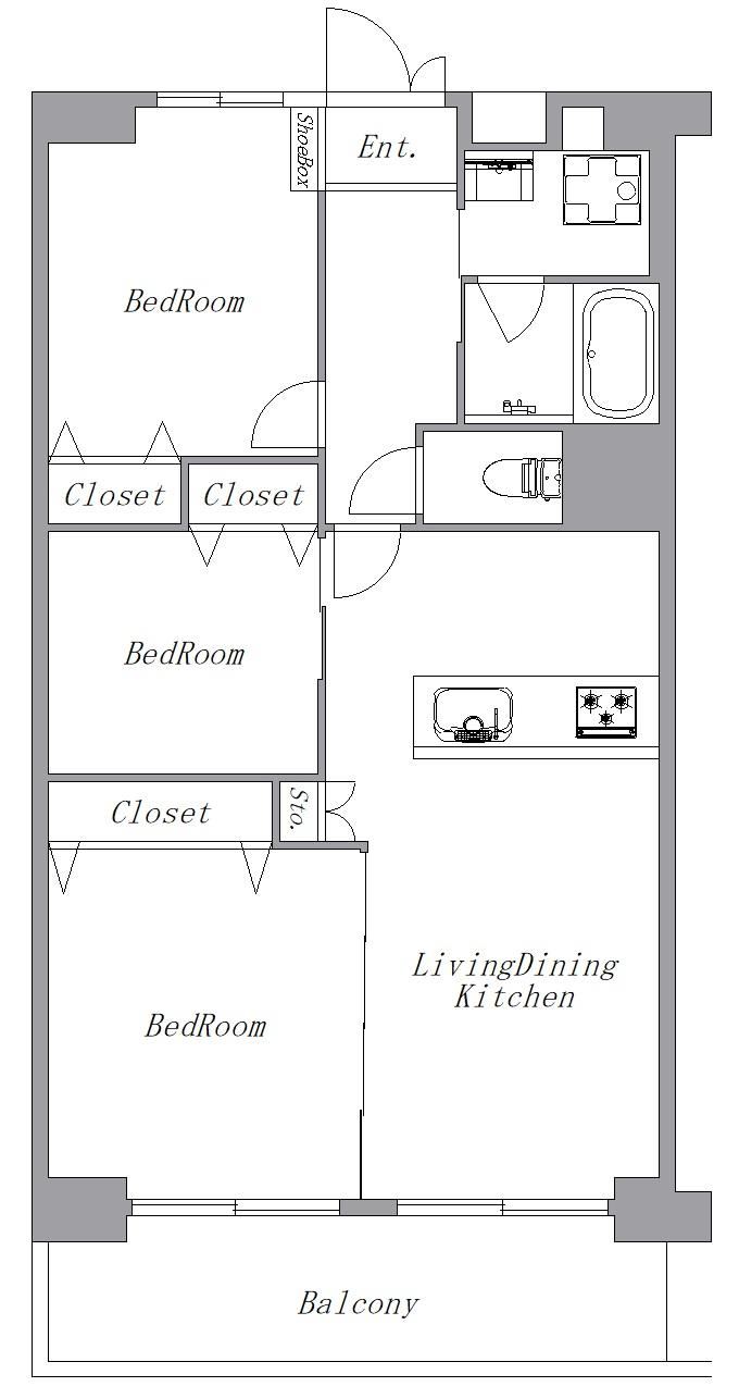 3LDK apartment in Setagaya Ward, Tokyo - Photo 1