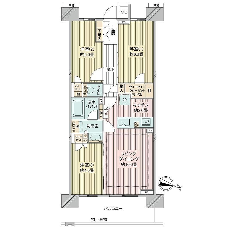 3LDK apartment in Saiwai Ward, Kawasaki, Kanagawa - Photo 1