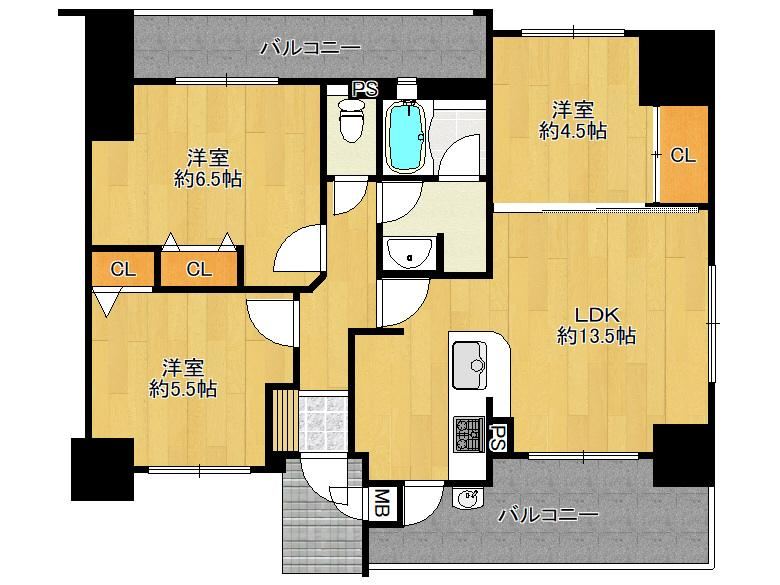 3LDK apartment in Sumiyoshi Ward, Osaka - Photo 1
