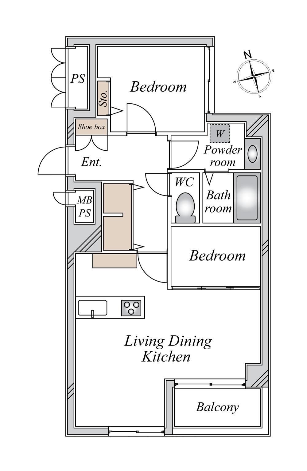 1LDK+S apartment in Chuo Ward, Osaka - Photo 1