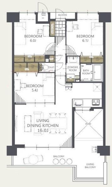3LDK apartment in Nishi Ward, Hiroshima - Photo 1