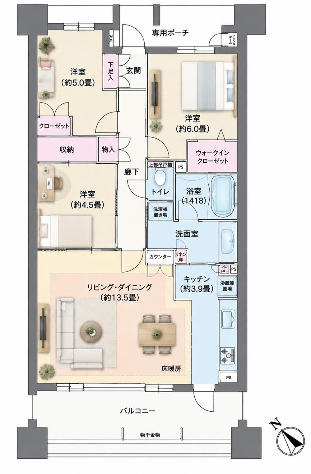 3LDK apartment in Koto Ward, Tokyo - Photo 1