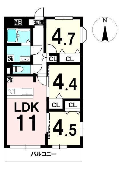 3LDK apartment in Tagajo, Miyagi - Photo 1