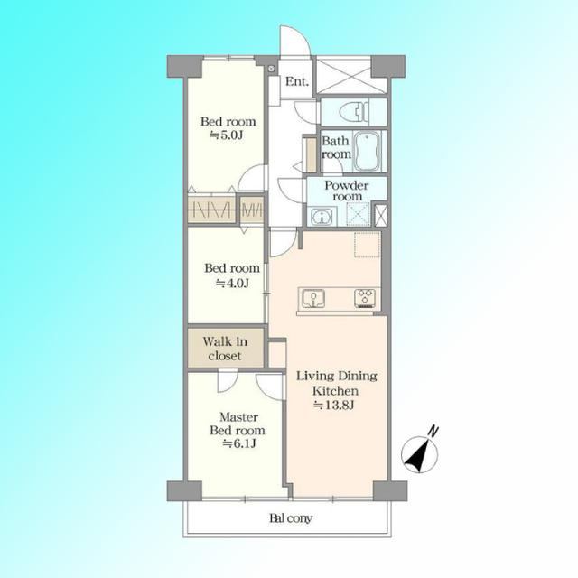 3LDK apartment in Sakura Ward, Saitama - Photo 1