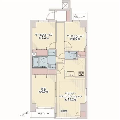 1LDK+S apartment in Kanagawa Ward, Yokohama, Kanagawa - Photo 1