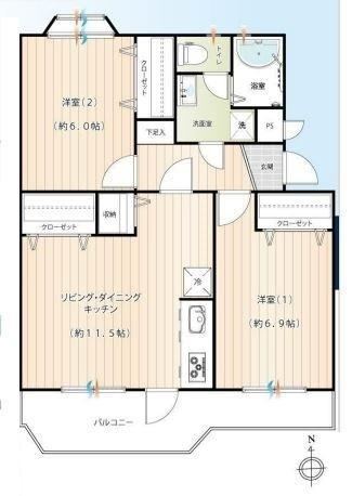 2LDK apartment in Ebina, Kanagawa - Photo 1