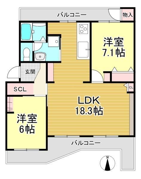 2LDK apartment in Oyamazaki, Otokuni District, Kyoto - Photo 1