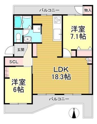 2LDK apartment in Oyamazaki, Otokuni District
