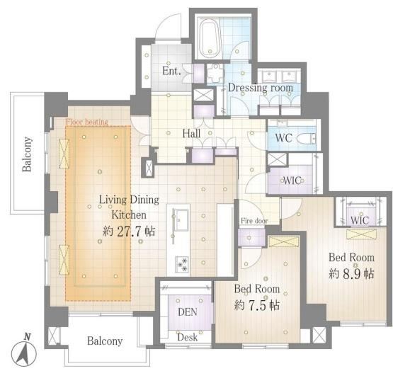 2LDK+S apartment in Chiyoda Ward, Tokyo - Photo 1