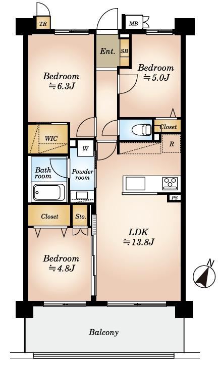 3LDK apartment in Katsushika Ward, Tokyo - Photo 1