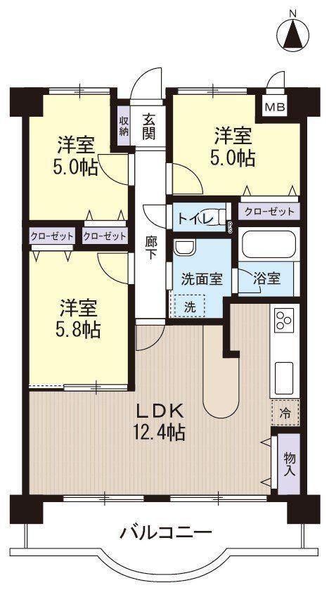 3LDK apartment in Okazaki, Aichi - Photo 1