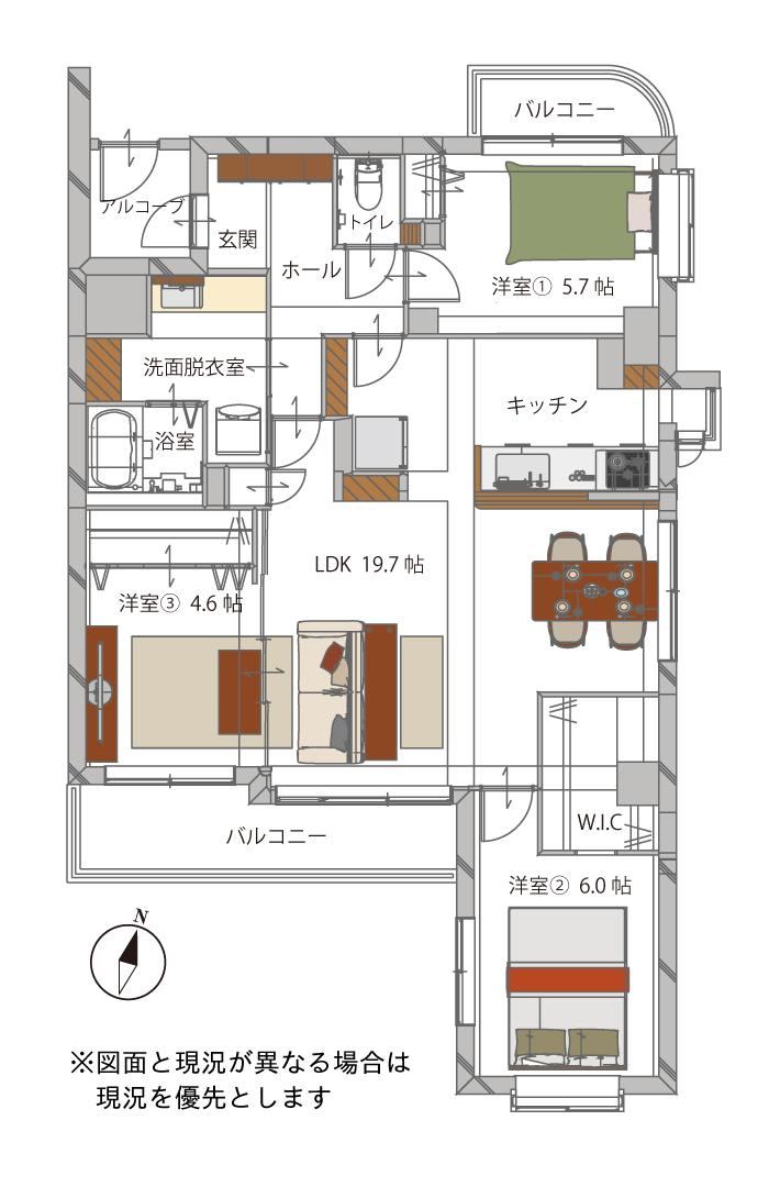3LDK+S apartment in Nisshin, Aichi - Photo 1