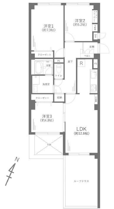 3LDK apartment in Tsurumi Ward, Yokohama, Kanagawa - Photo 1