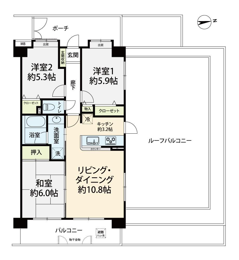 3LDK apartment in Chuo Ward, Chiba - Photo 1