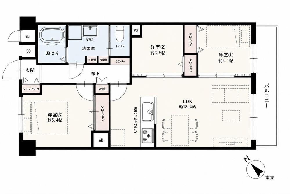 3LDK apartment in Ichikawa, Chiba - Photo 1