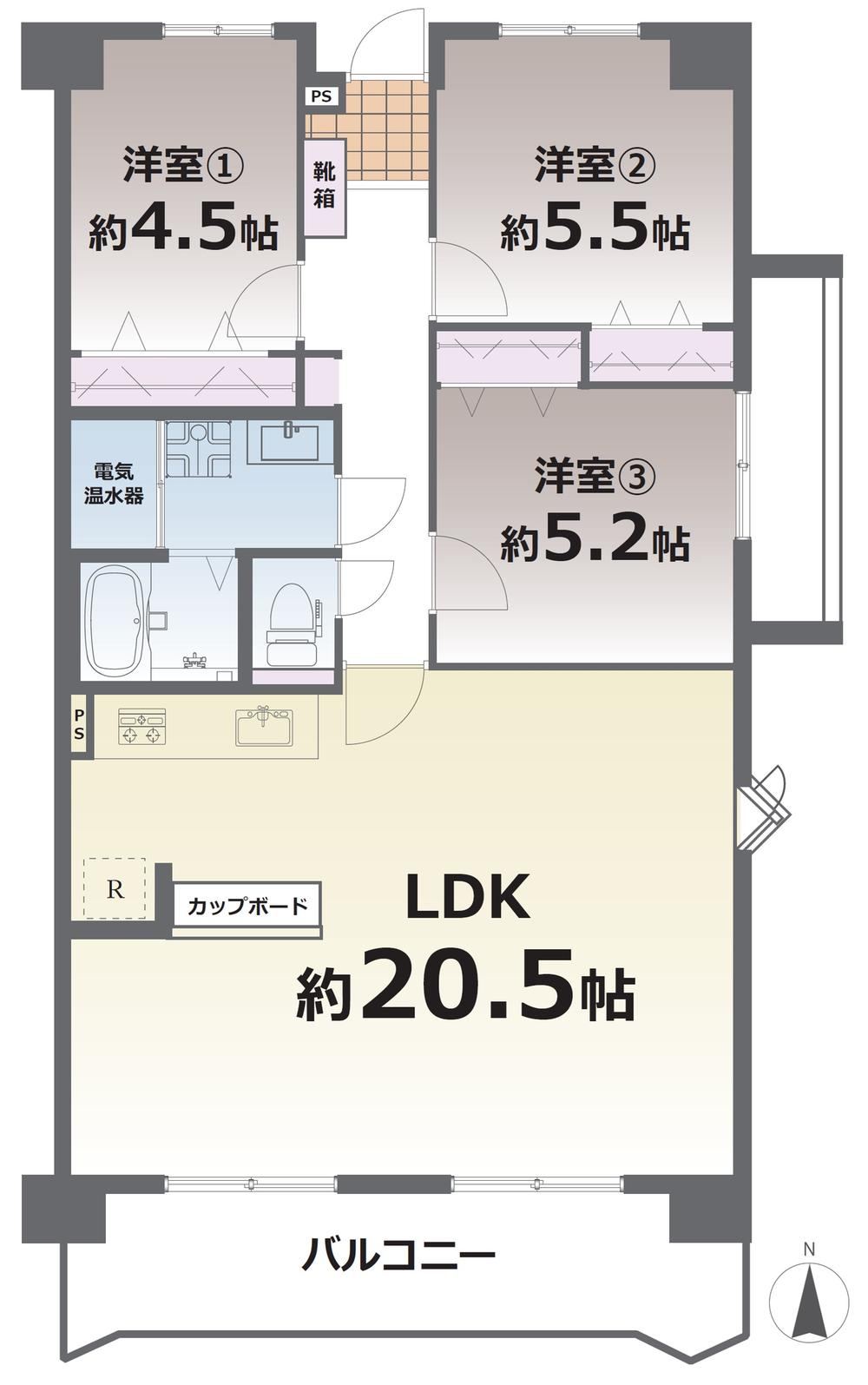 3LDK apartment in Minami Ward, Kumamoto - Photo 1