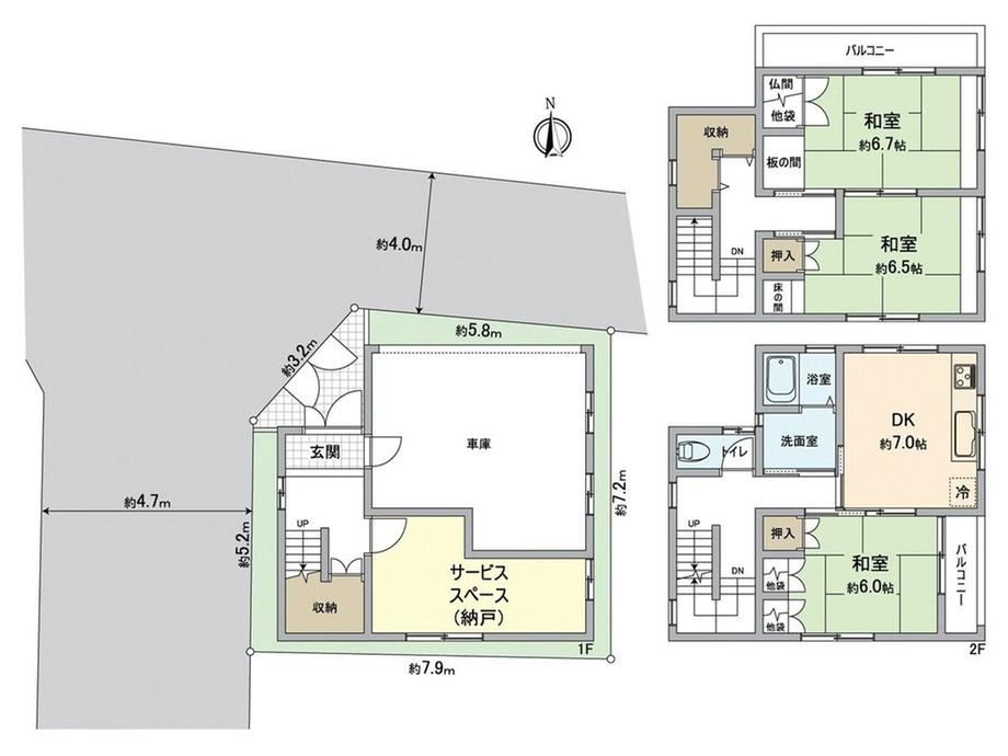 3DK+S house in Naka Ward, Sakai, Osaka - Photo 1