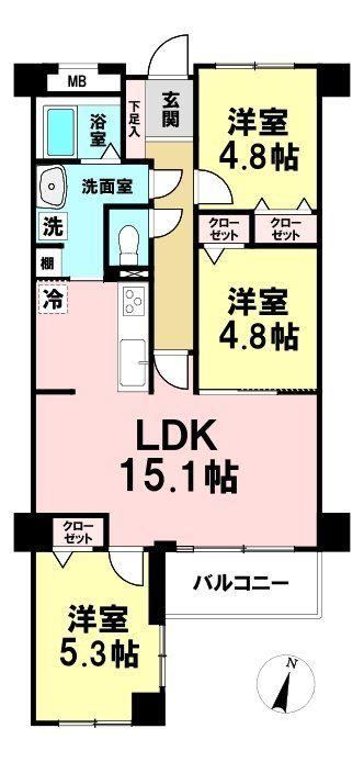 3LDK apartment in Taihaku Ward, Sendai, Miyagi - Photo 1