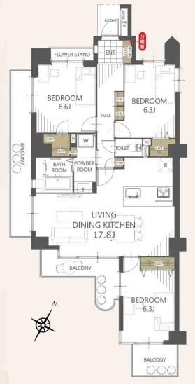 3LDK apartment in Minuma Ward, Saitama - Photo 1
