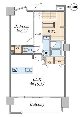 1LDK apartment in Funabashi, Chiba - Photo 1