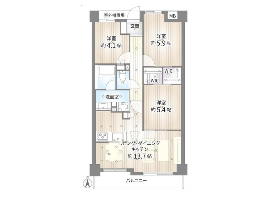3LDK apartment in Minami Ward, Saitama - Photo 1