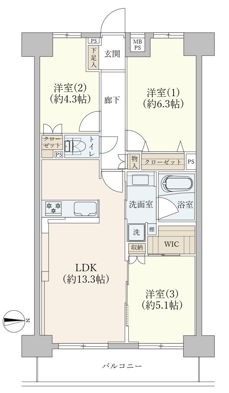 3LDK apartment in Edogawa Ward, Tokyo - Photo 1