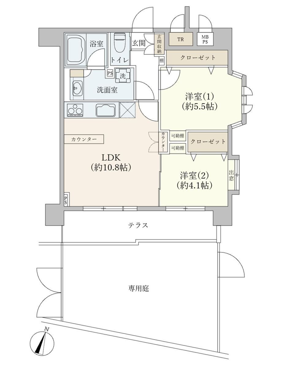 2LDK apartment in Meguro Ward, Tokyo - Photo 1