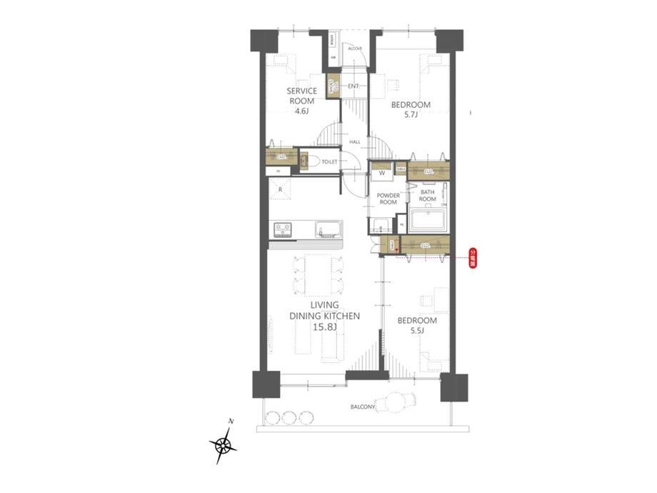 2LDK+S apartment in Kawaguchi, Saitama - Photo 1