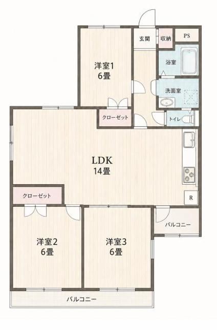 3LDK apartment in Amagasaki, Hyogo - Photo 1