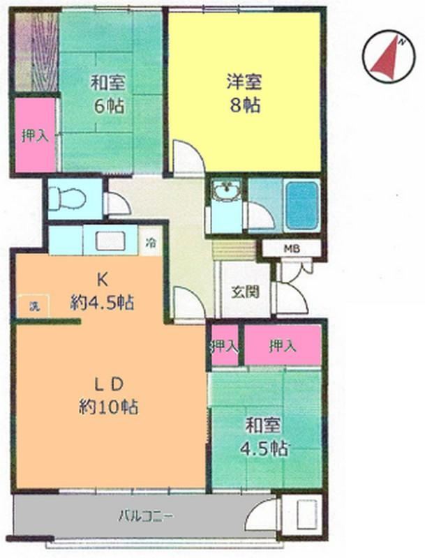 3LDK apartment in Funabashi, Chiba - Photo 1