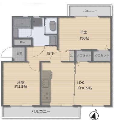 2LDK apartment in Sakado, Saitama - Photo 1