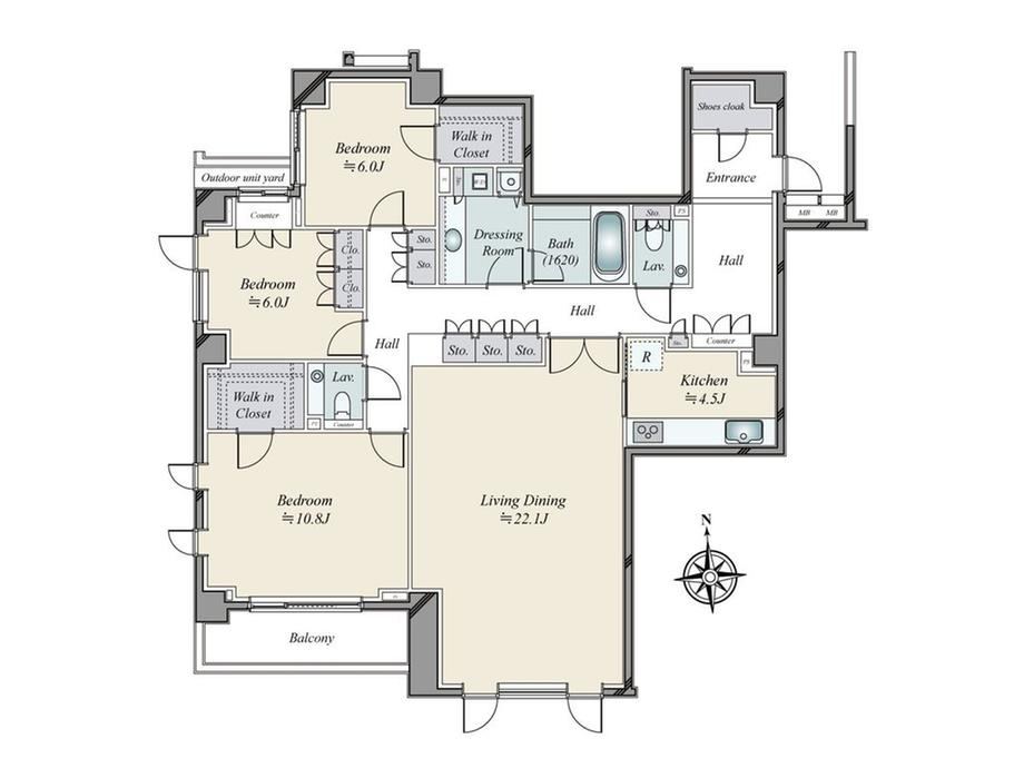 3LDK apartment in Shinagawa Ward, Tokyo - Photo 1