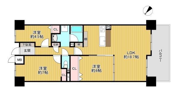 3LDK apartment in Neyagawa, Osaka - Photo 1