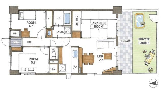 3LDK apartment in Fushimi Ward, Kyoto - Photo 1