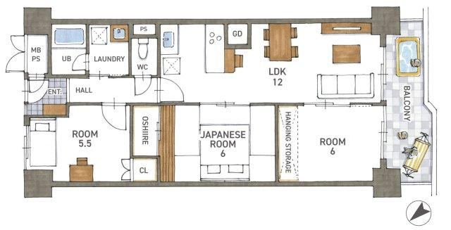 3LDK apartment in Minami Ward, Kyoto - Photo 1