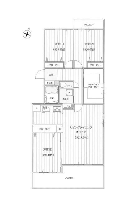 3LDK+S apartment in Minami Ward, Sagamihara, Kanagawa - Photo 1