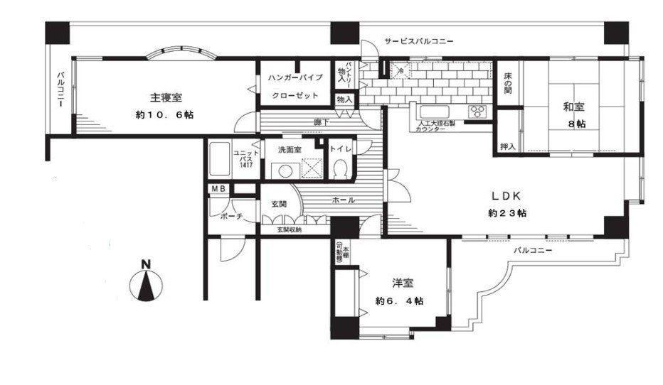 3LDK apartment in Nishinomiya, Hyogo - Photo 1