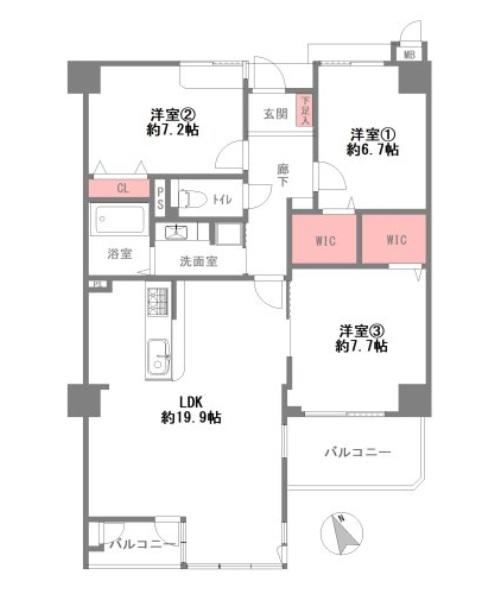 3LDK apartment in Takarazuka, Hyogo - Photo 1