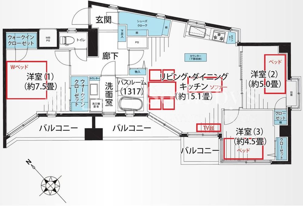 3LDK apartment in Nakahara Ward, Kawasaki, Kanagawa - Photo 1